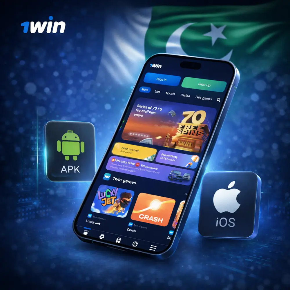 1win official mobile app in Pakistan 1win mobile app for Pakistan available on Android APK and iOS, allowing users to download the app and access casino games, sports betting, and bonuses