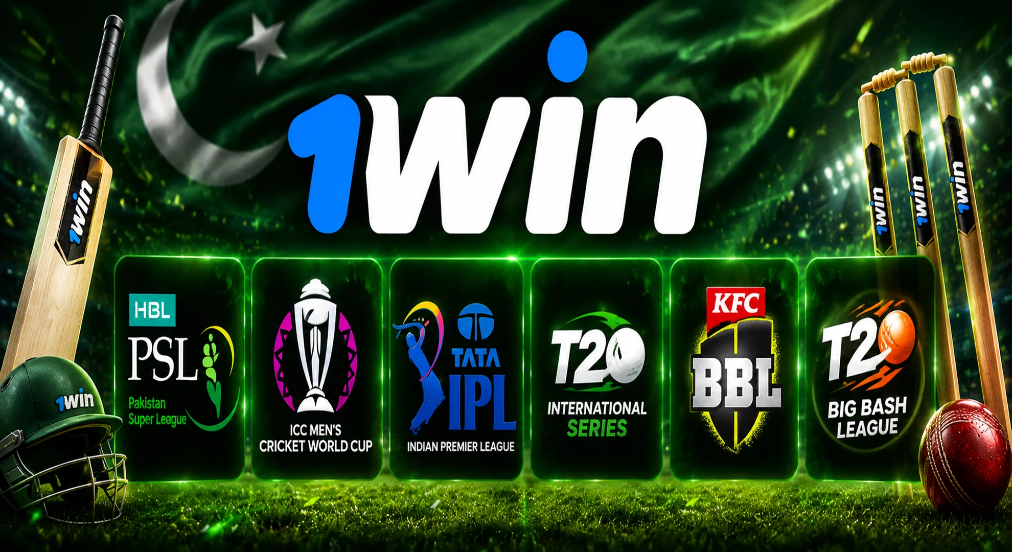 Popular cricket tournaments on 1win Pakistan.