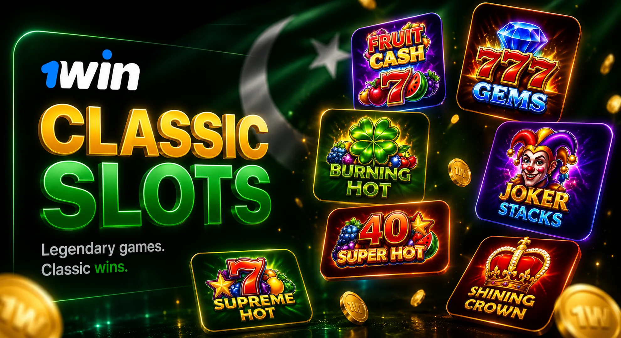 Play Classic Slots at 1win.