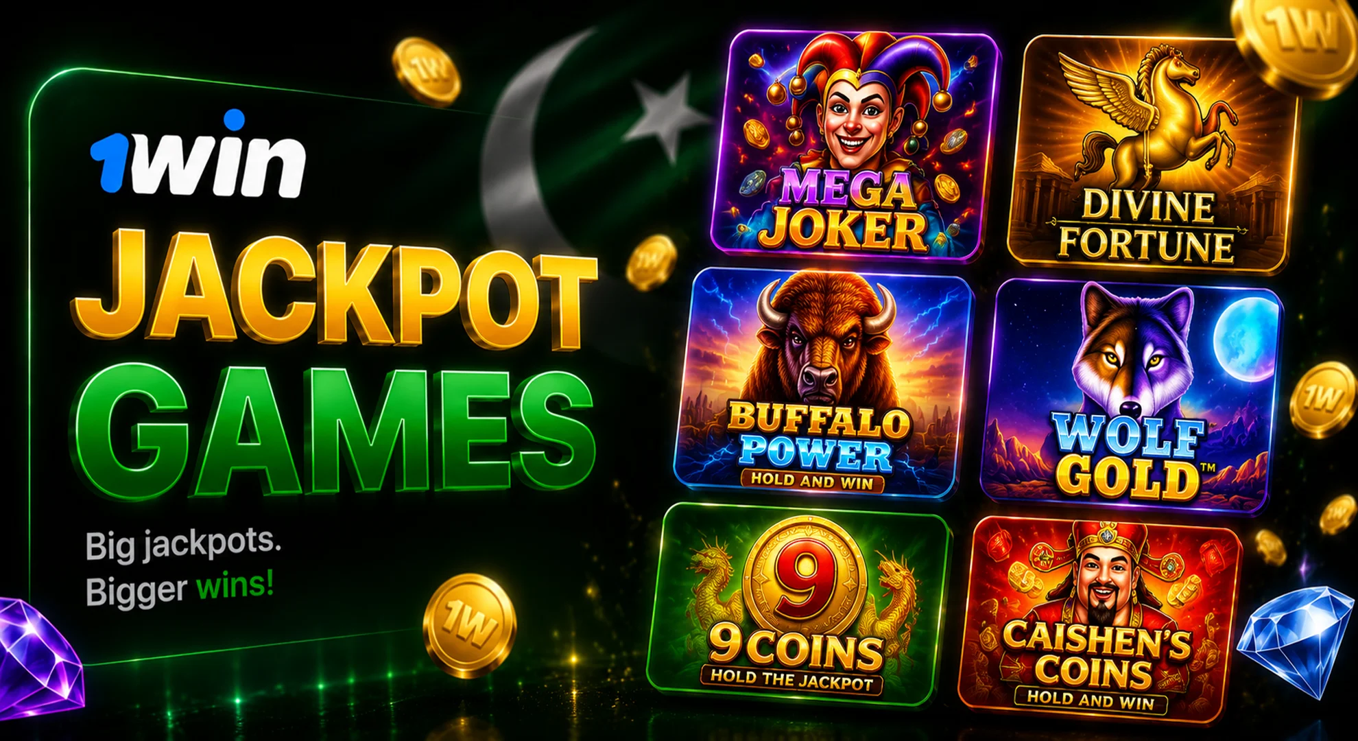 Play Jackpot Games at 1win.